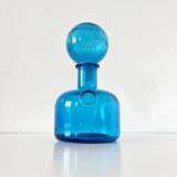 Bottle - Italian carafe Empoli blue fleur de lys 1960