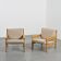 Pair of Scandinavian pine armchairs, circa 1970