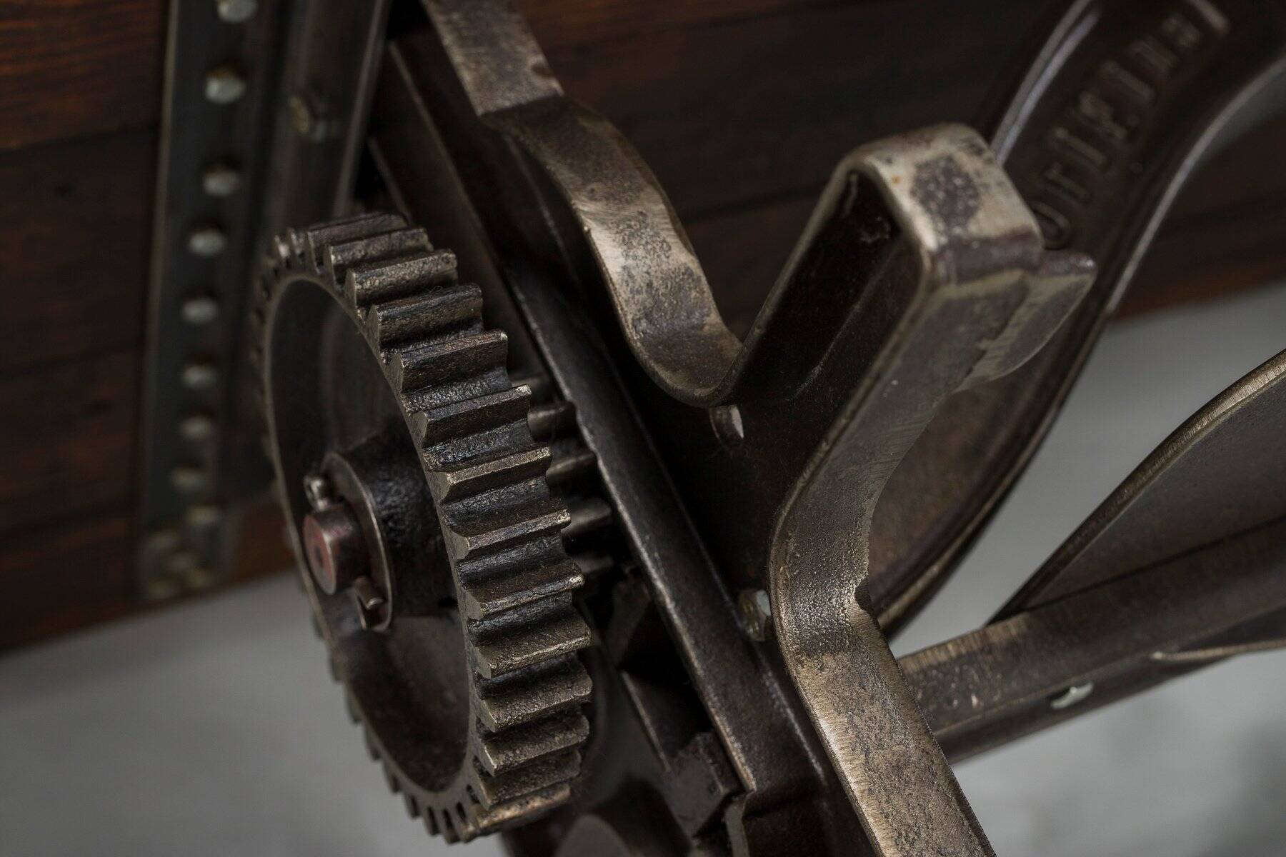 Vintage industrial gear coffee table, 1950s
