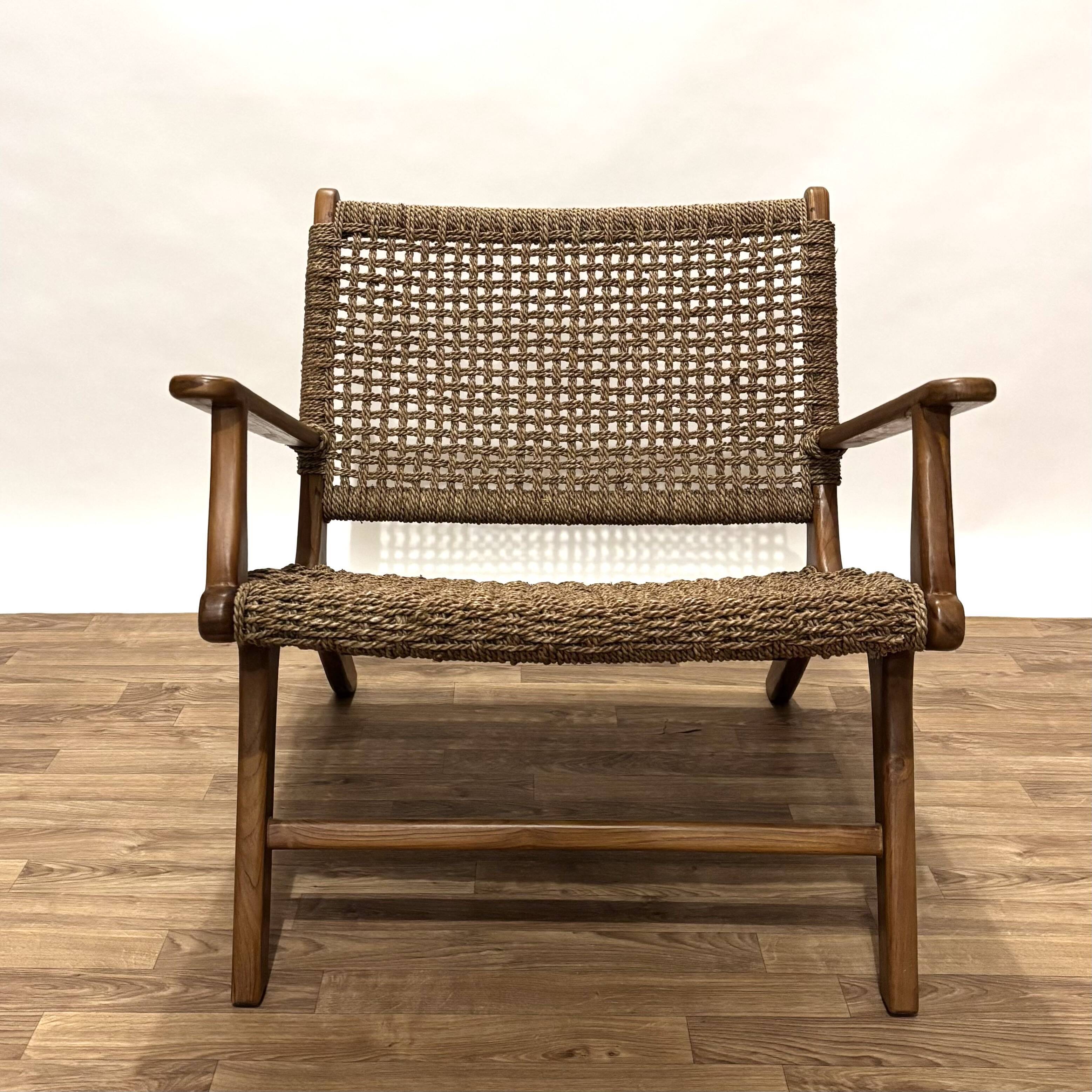 Paire de fauteuils Olivier de Schrijver en corde