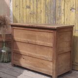 Old patinated wooden chest