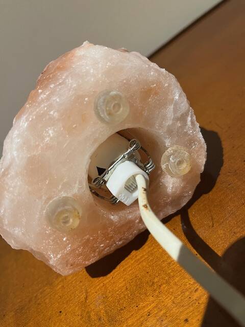 Himalayan salt crystal lamp