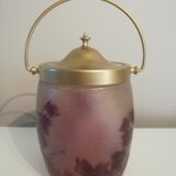 Legras biscuit bucket in glass paste Ruby series