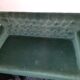 Fir green upholstered bench
