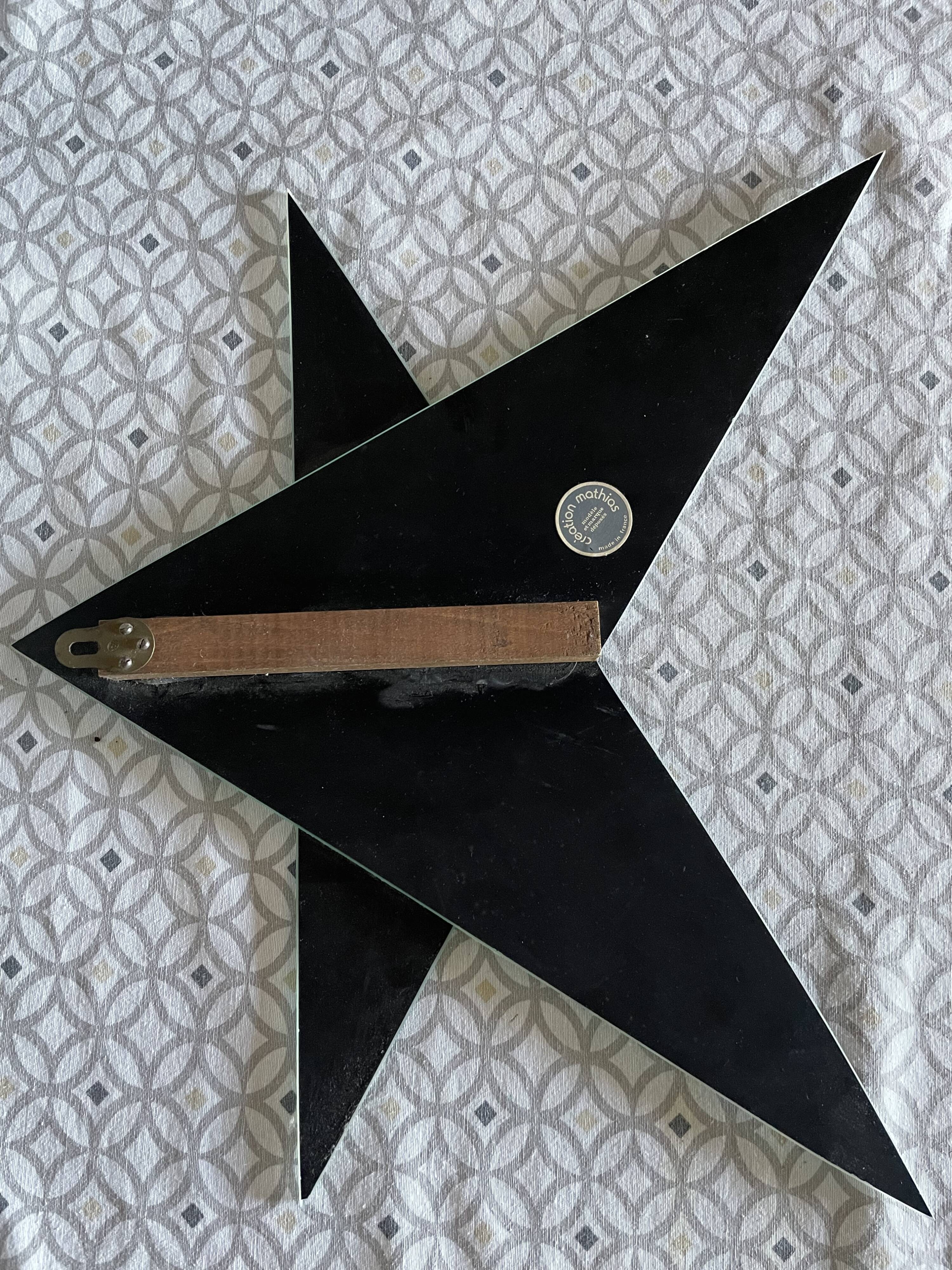 Vintage mirror Mathias Creation – Star – 1970s – Made in France