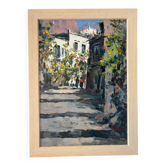 Ruelle méridionale, huile sur toile signé