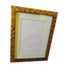 Frame with rust and gold checkerboard pattern