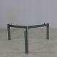 Large brutalist slate stone round coffee table