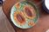Large sunflower slip dish
