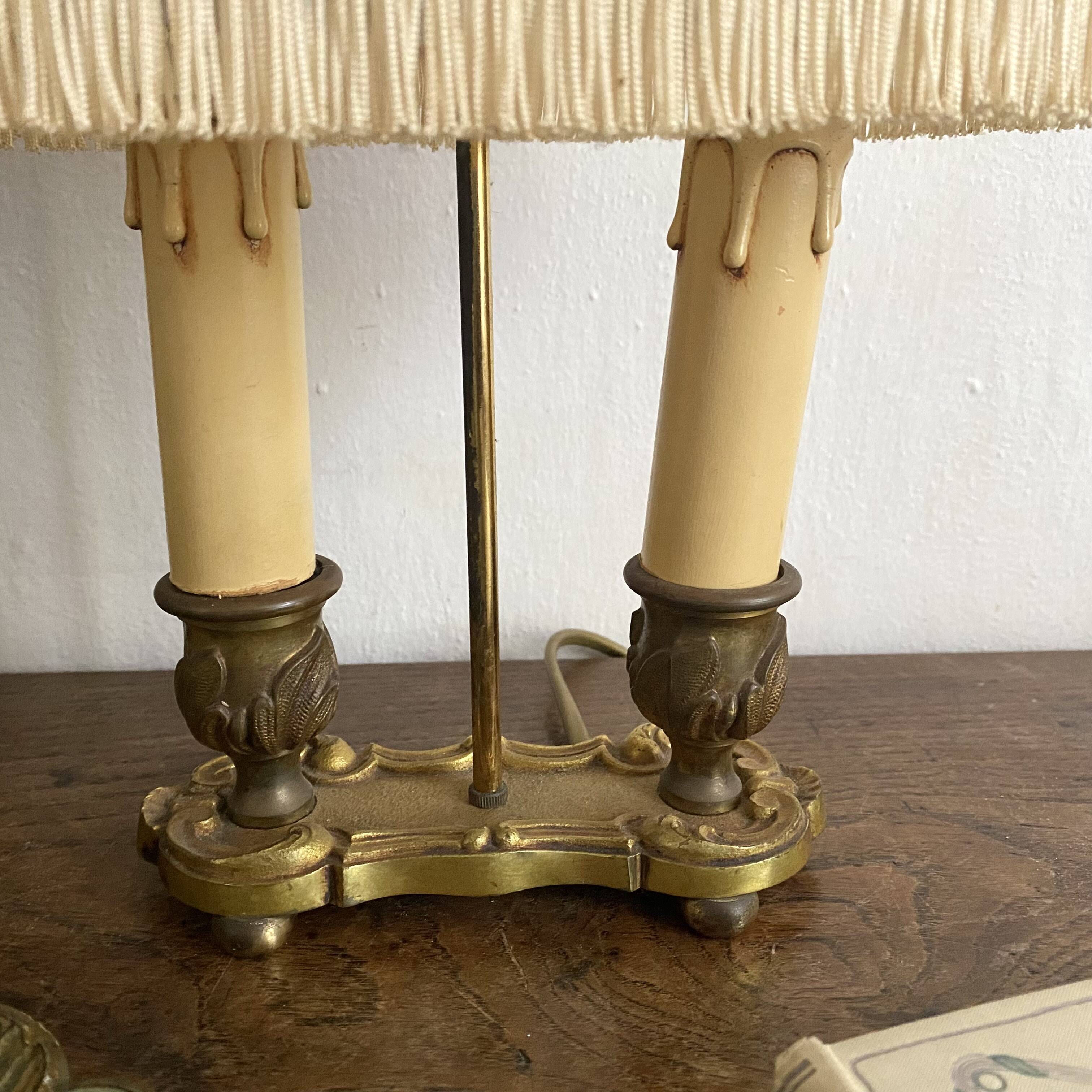 2-light brass hot water bottle lamp