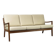 3-Seater Senator Sofa in Leather and Teak by Ole Wanscher for Cado, 1977