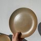 5 beige stoneware dessert plates