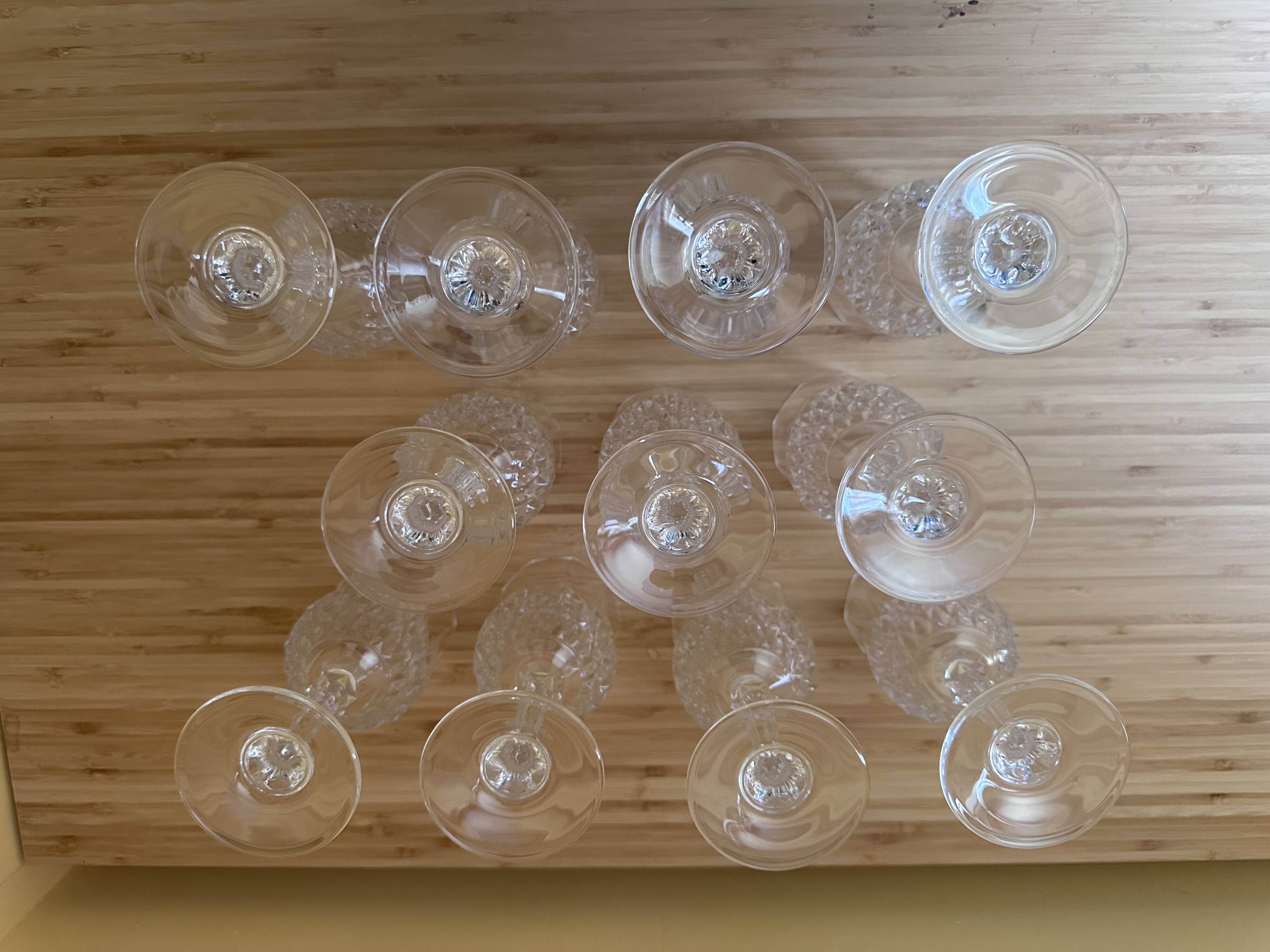 11 glasses 16 cl "Lonchamp" Cristal d'Arques Vintage