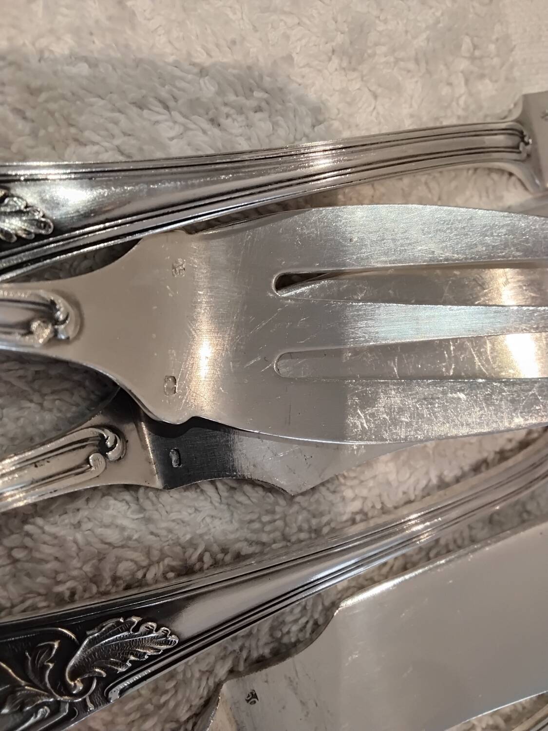 12 fish cutlery sets 24p silver metal decor ribbons rocaille