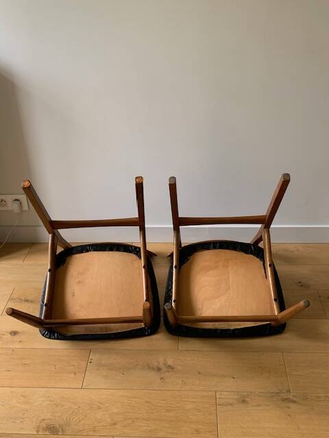 4 Danish chairs in oak and teak, 1960s