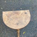 Tripod stool with turned solid wood legs