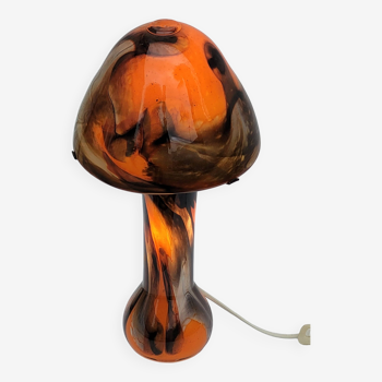 Lampe vintage champion verre de Murano orange