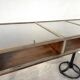 Oak and brass-mounted display cabinet on legs – Circa 1950
