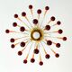 Lustre cascade vintage |  26 gouttes en verre ambré