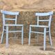 Pair of wooden chairs troquet