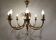 Brass and chrome pineapple chandelier, 1970s