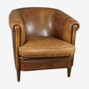 Club armchair in sheepskin