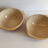 Lot of 3 old eared and artisanal bowls