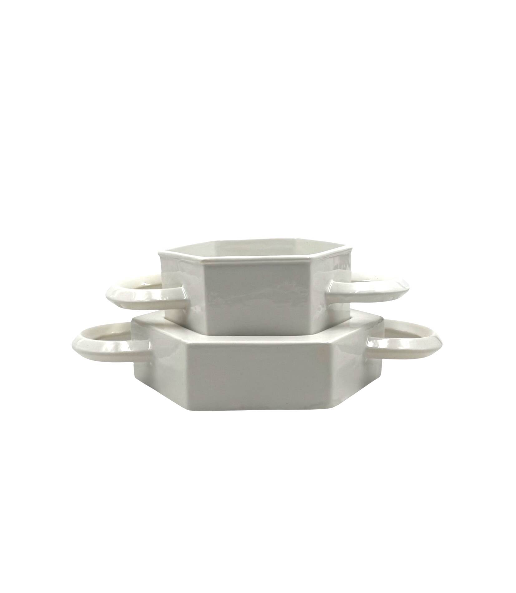 Sergio Asti, white ceramic centerpiece, Gabbianelli Italy ca. 1970
