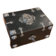 Coffret NIII XIXÈME En Bois Laqué Noir Richement Décoré.