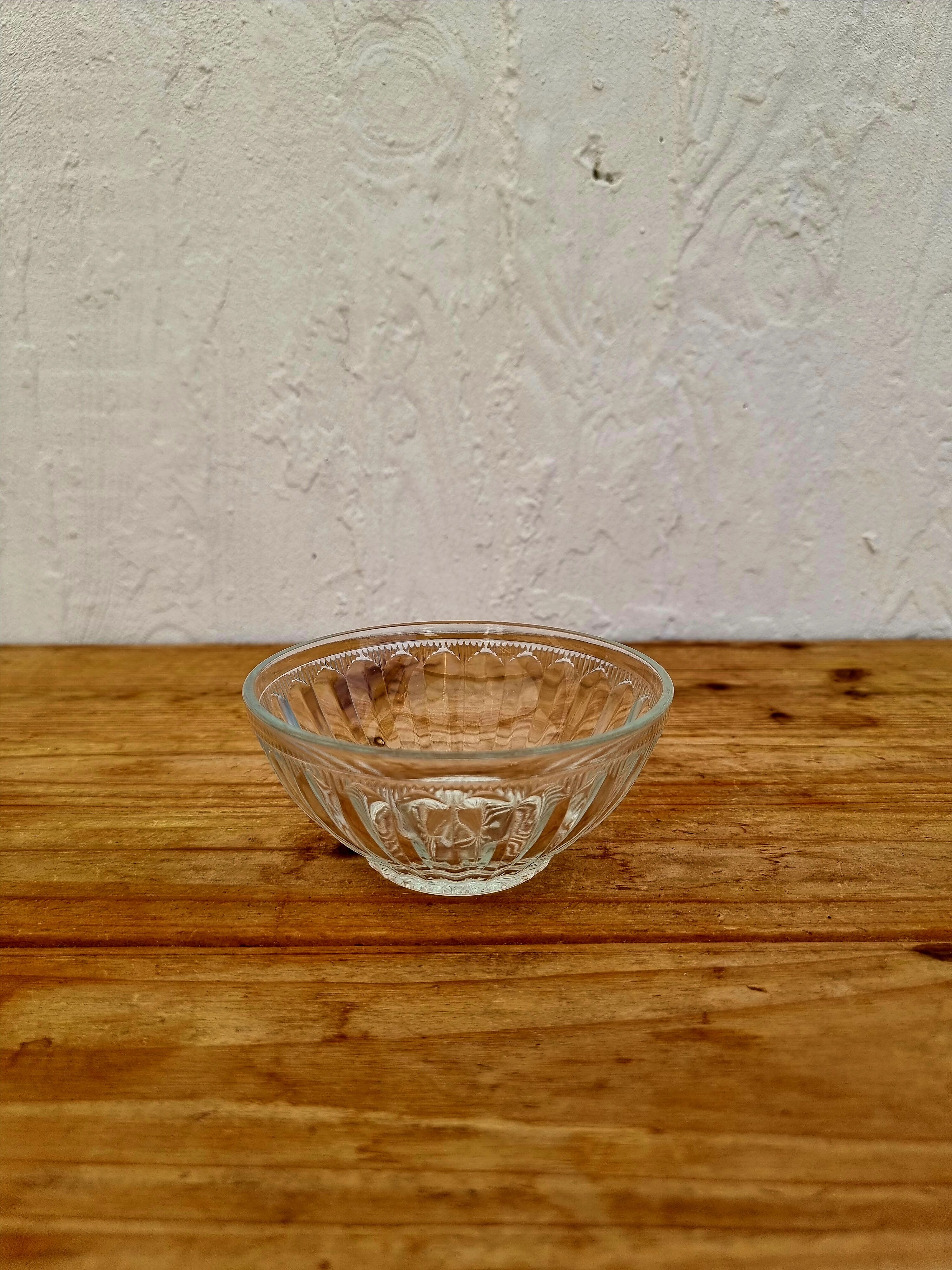 Old molded glass bowl
