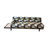 Banquette avec tablette cannage