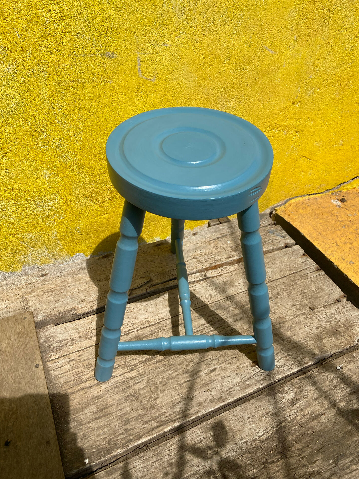 Tripode bleu vintage