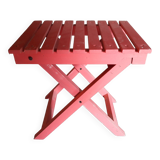 Folding wooden stool