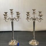 Pair of extra large floor metal candelabras