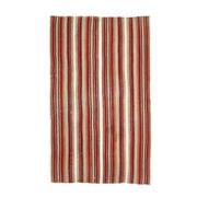 Vintage Turkish Hand-Knotted Wool Cotton Red Kilim Rug 145x236