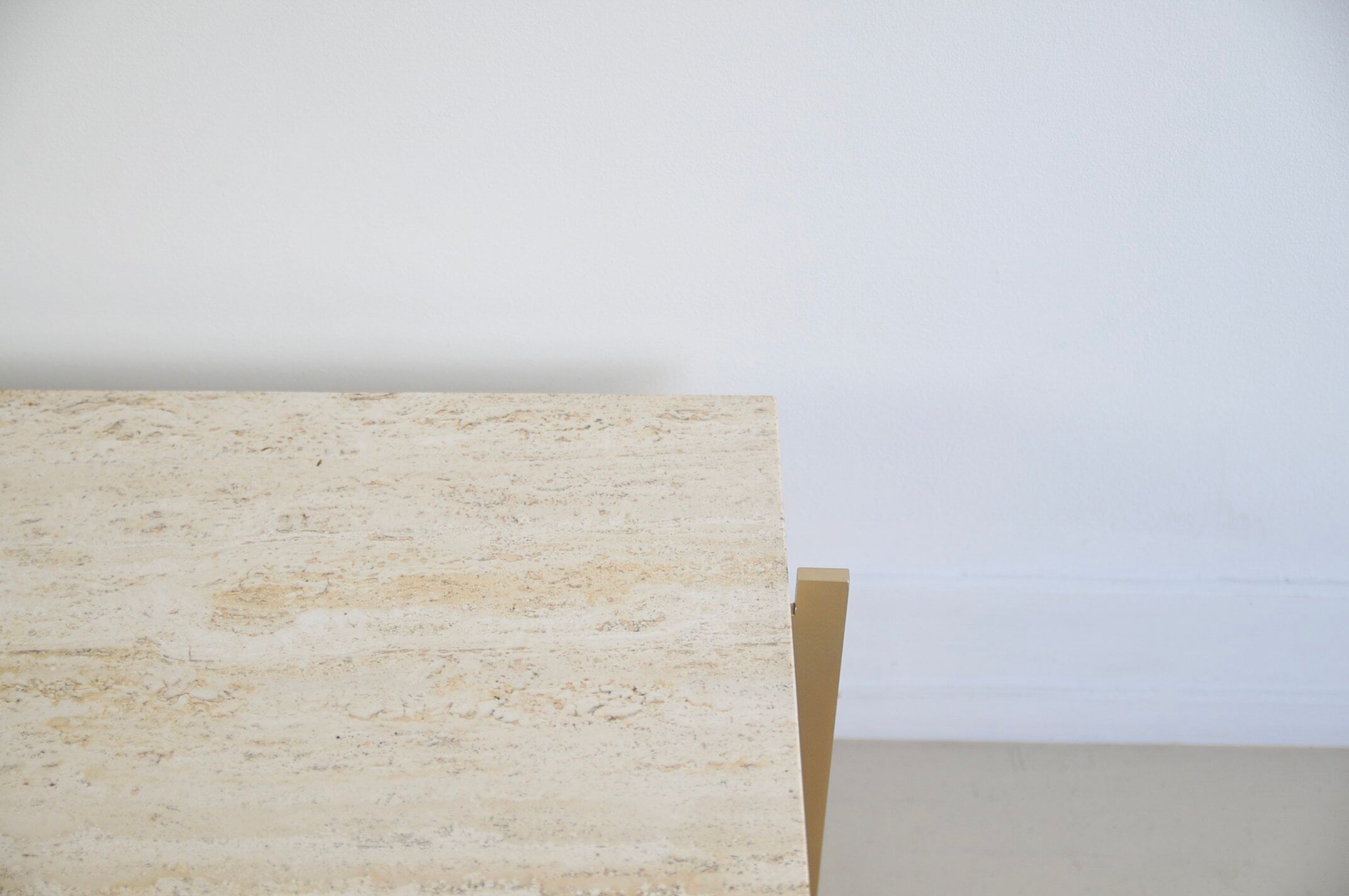 Rectangular travertine coffee table