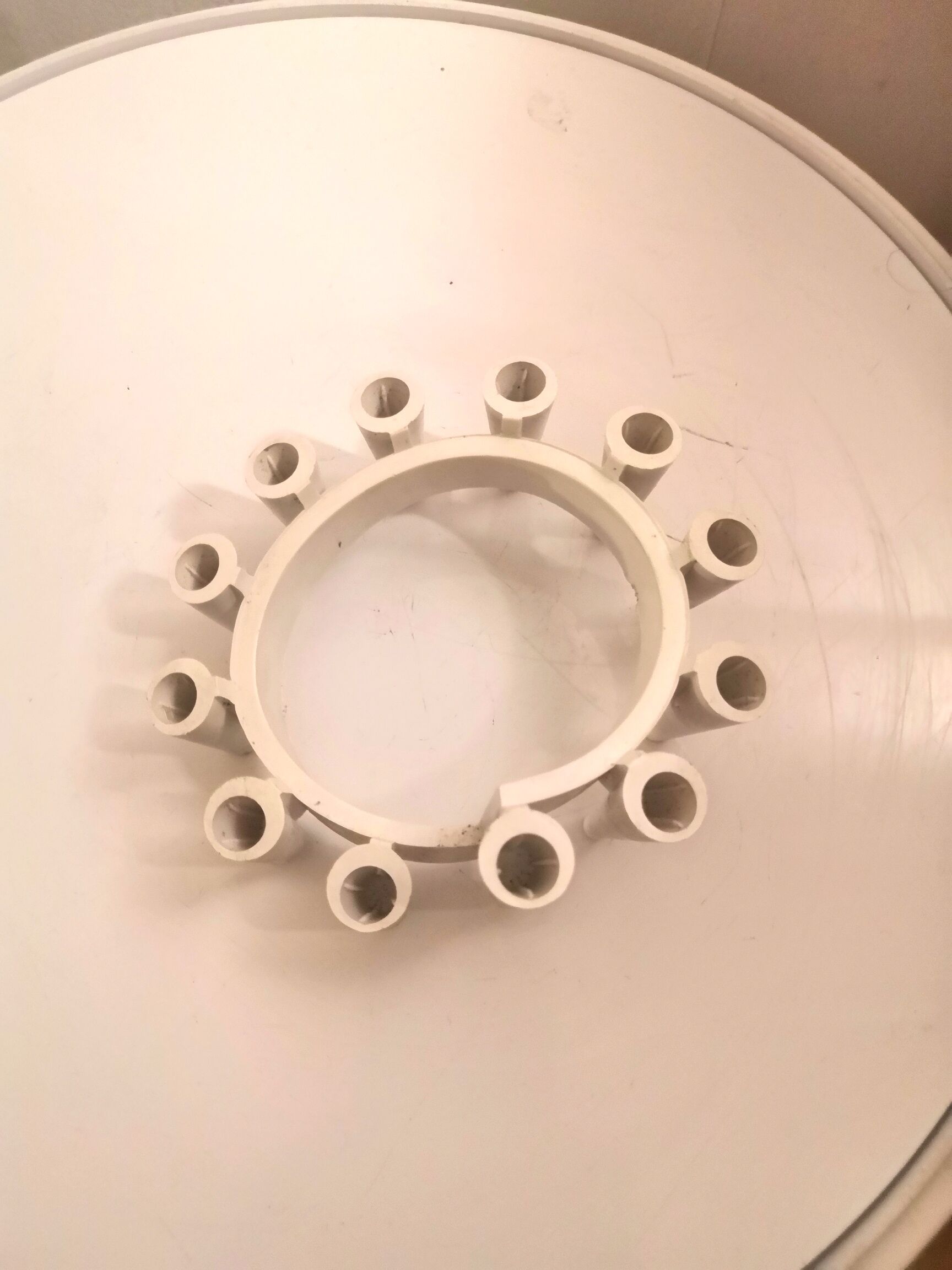 Plastic candle holder 12 candles design 70s