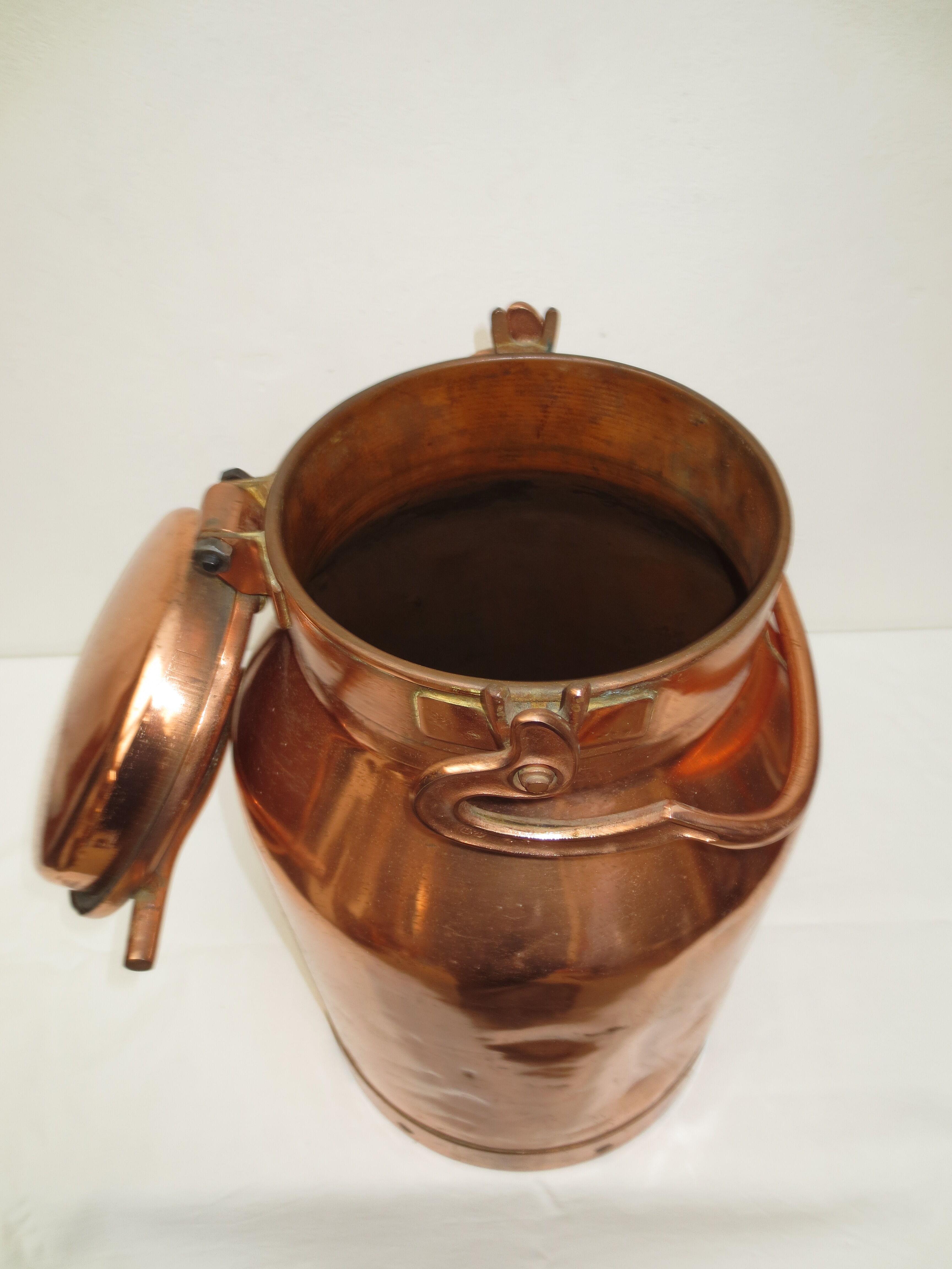 Copper milk pot from farm