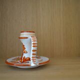 Deruta handle candle holder