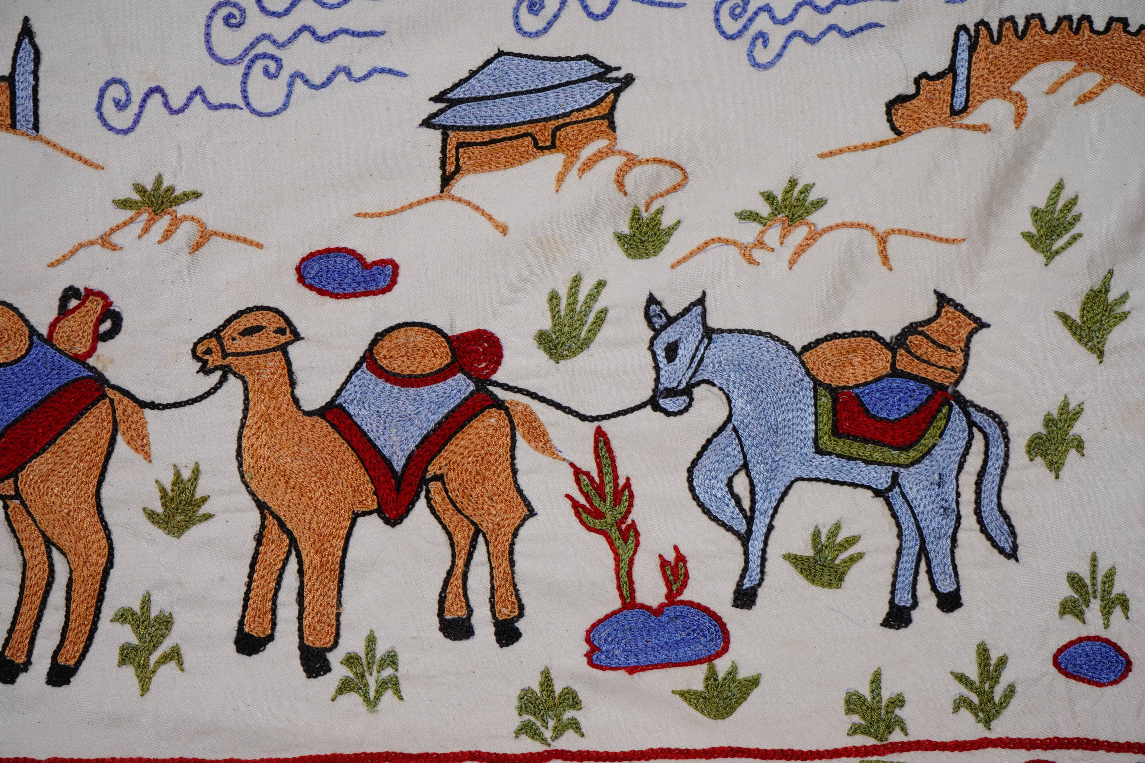 Hand-knotted rug, vintage Turkish rug 51x186 cm