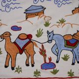 Hand-knotted rug, vintage Turkish rug 51x186 cm