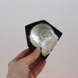 Ashtray, resin and mother-of-pearl inclusions, in the style of Jean Claude Dresse, 1970, vintage