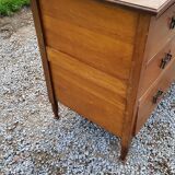 Chest of drawers of the 50s in solid oak 3 drawers conical feet