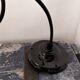 Pair of vintage amber glass pendant lights