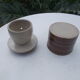 Water butter dish in Berry stoneware