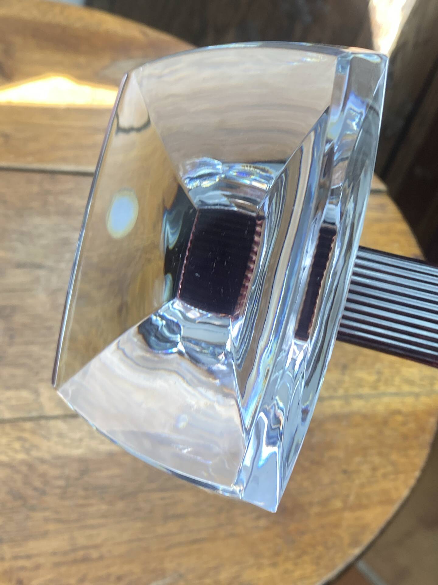 Bohemian crystal candlestick