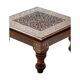 Sesham wood artisanal chowki 15 x 15 inches