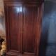 Armoire Louis Philippe  en  noyer deux portes deux tiroirs