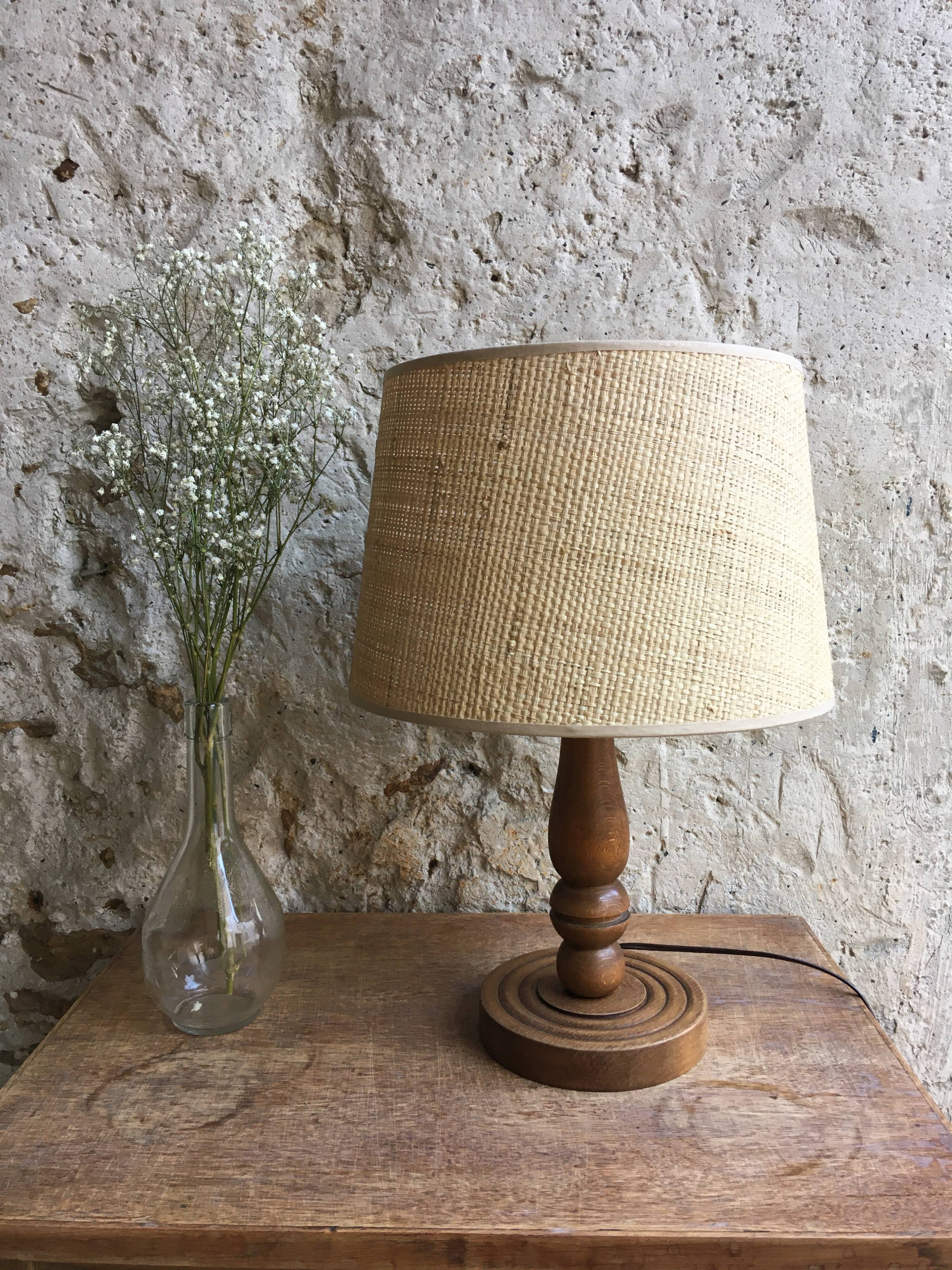 Vintage wooden lamp foot