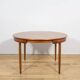 Table à manger en teck des années 50 et chaises par Hans Olsen pour Frem Røjle, Danemark, années 1960, ensemble de 5.